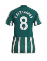 Manchester United Bruno Fernandes #8 Vieraspaita Naisten 2023-24 Lyhythihainen
